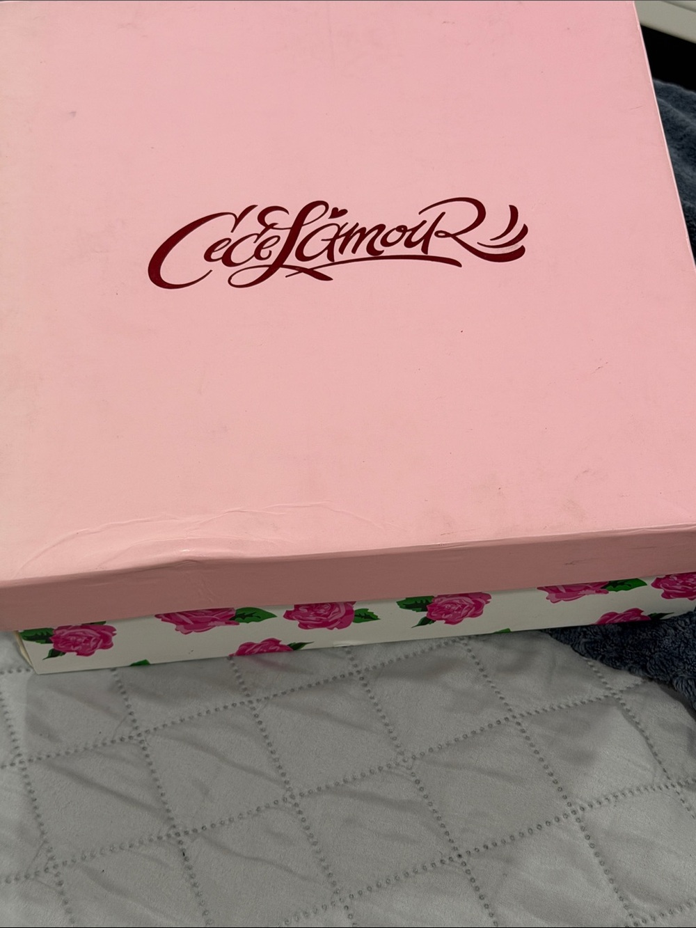 Betsey Johnson Pink Floral Platform Shoes Box
